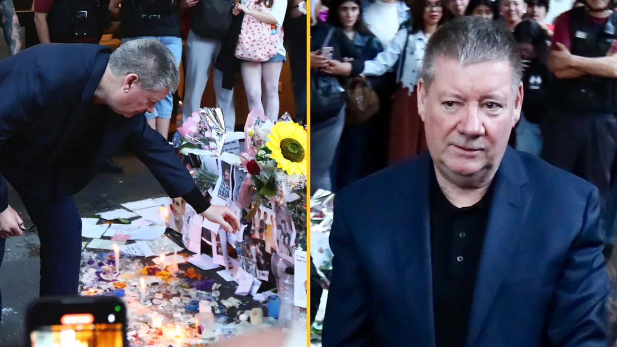 Liam Payne's father reads tributes outside hotel where son died