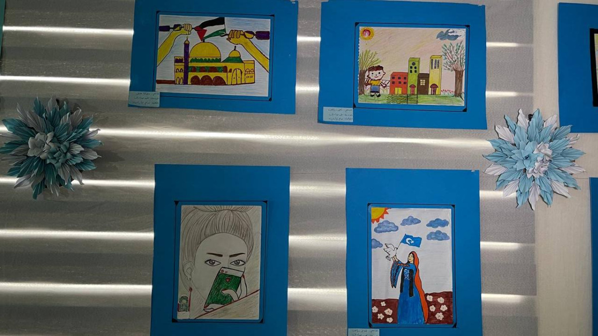 Kerküklü öğrenciler çizimleriyle Gazze'nin yanında