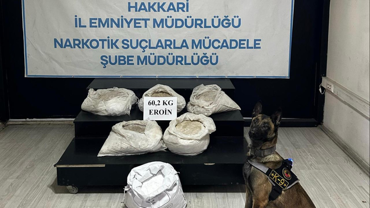 Hakkari'de 60 kilo uyuşturucu ele geçirildi